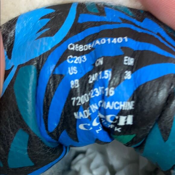 Coach Sheep Sherling Pointy Toe High Top Sneakers - Picture 8 of 8